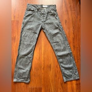 **SOLD** Gustin Grey Silk Raw Selvedge Jeans, Size 31